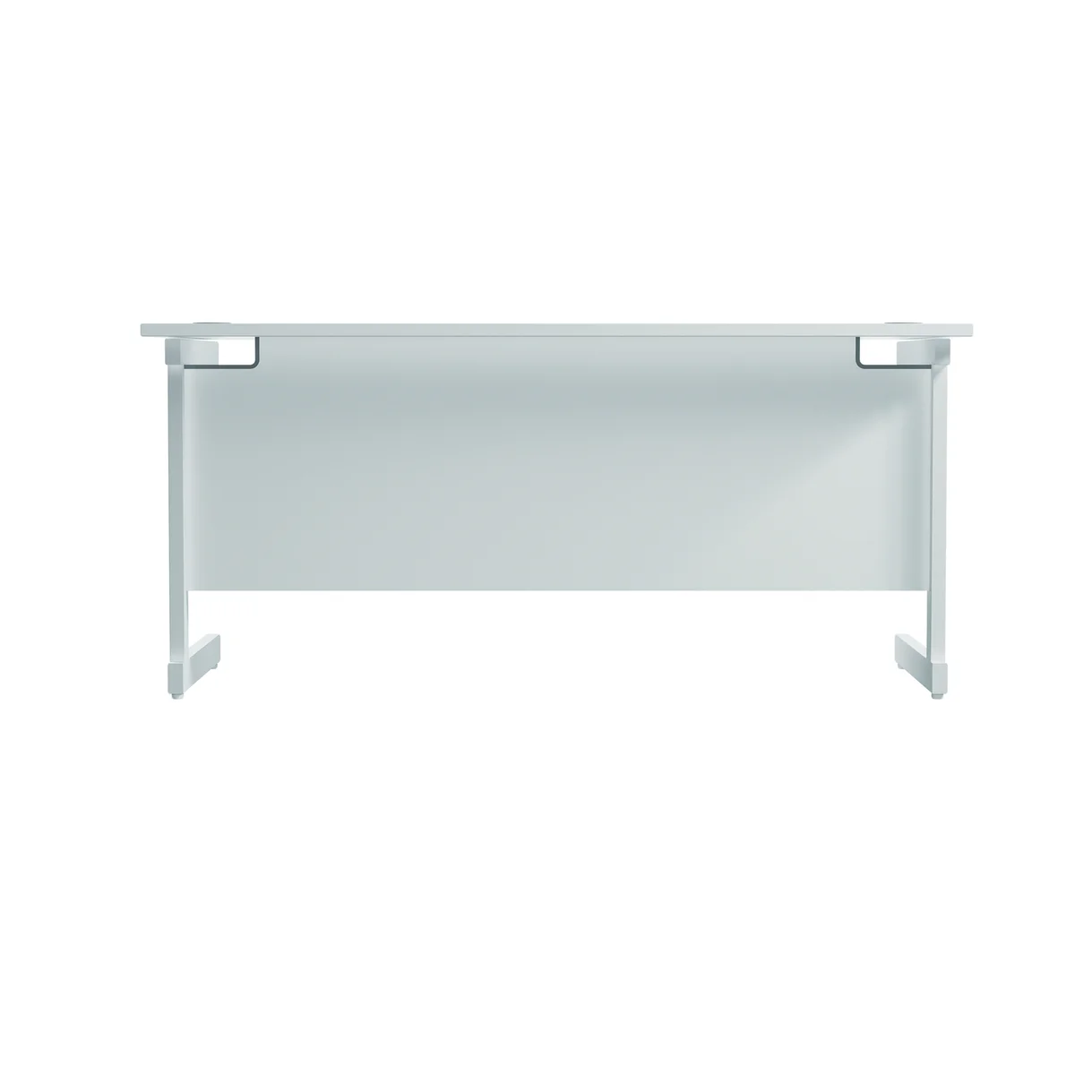 Jemini Single Rectangular Desk 1600x600x730mm White/White KF800738 - Image 4