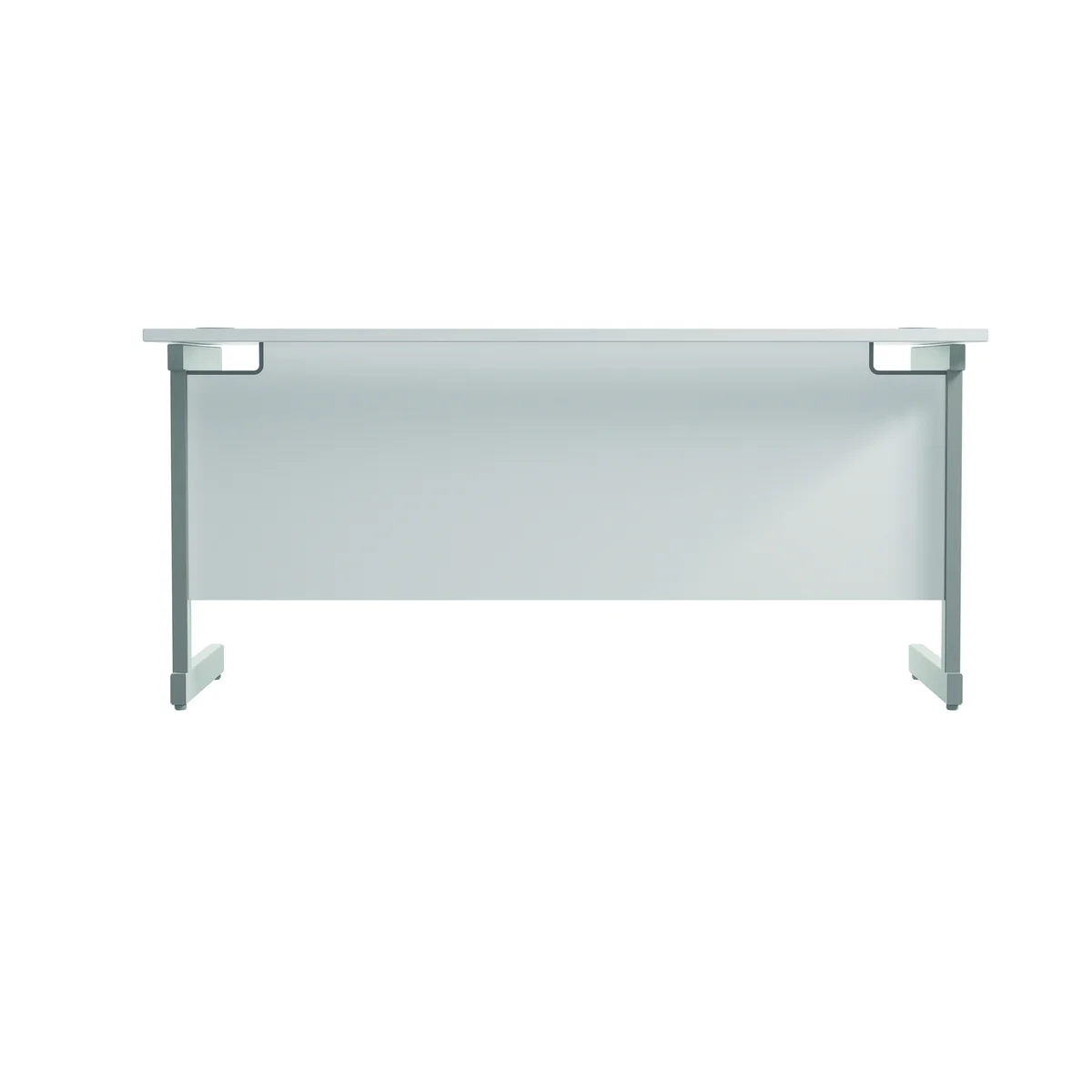 Jemini Single Rectangular Desk 1800x600x730mm White/Silver KF800794 - Image 4