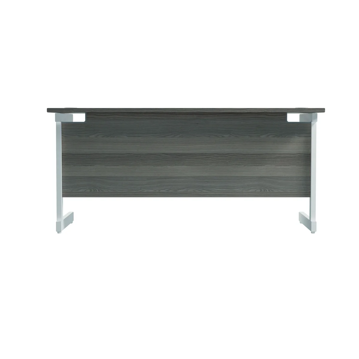 Jemini Single Rectangular Desk 1800x600x730mm Grey Oak/White KF800834 - Image 4