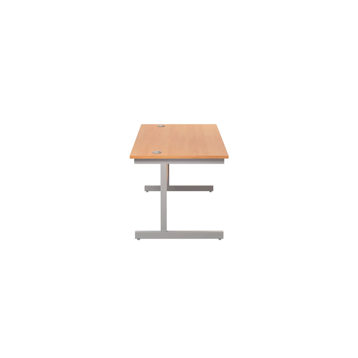 Jemini Single Rectangular Desk 1200x800x730mm Beech/Silver KF801008 - Image 2