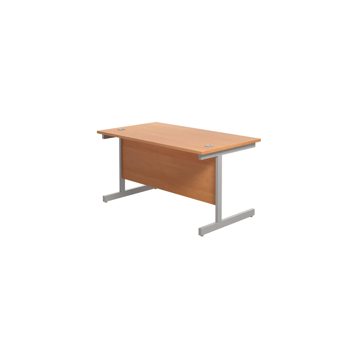 Jemini Single Rectangular Desk 1200x800x730mm Beech/Silver KF801008 - Image 3