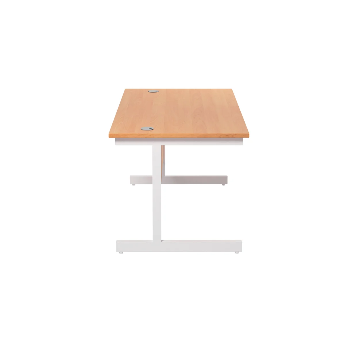 Jemini Single Rectangular Desk 1200x800x730mm Beech/White KF801061 - Image 2