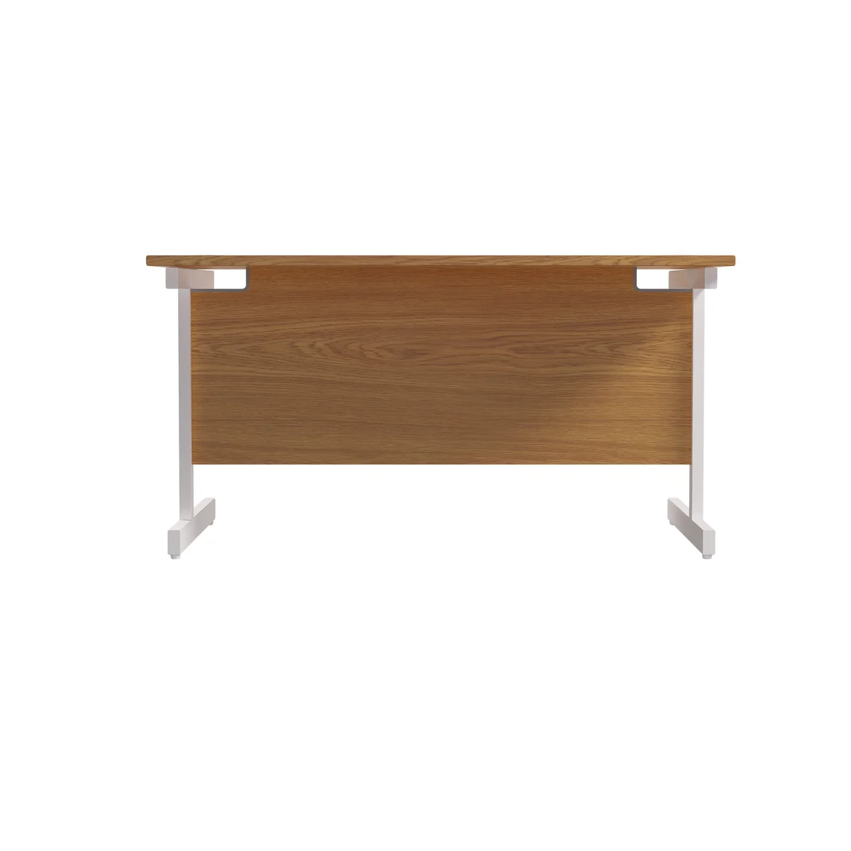 Jemini Single Rectangular Desk 1200x800x730mm Nova Oak/White KF801083 - Image 1
