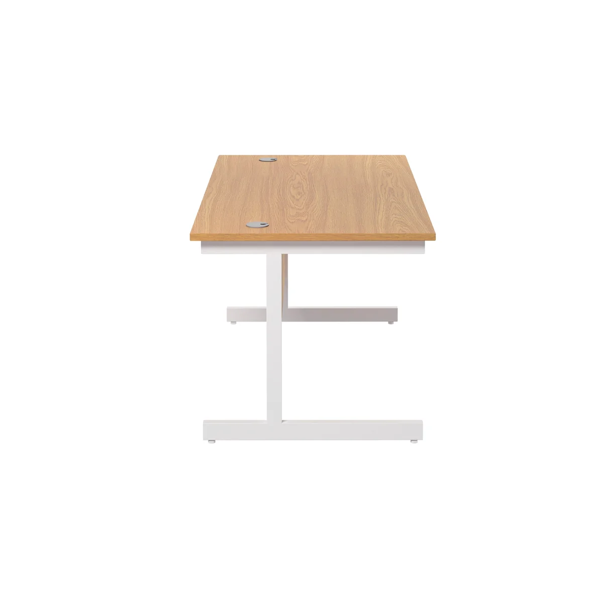 Jemini Single Rectangular Desk 1200x800x730mm Nova Oak/White KF801083 - Image 2