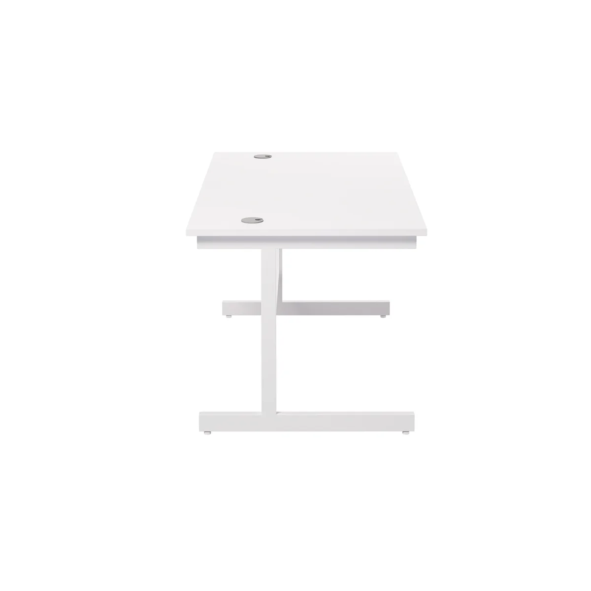 Jemini Single Rectangular Desk 1200x800x730mm White/White KF801099 - Image 2