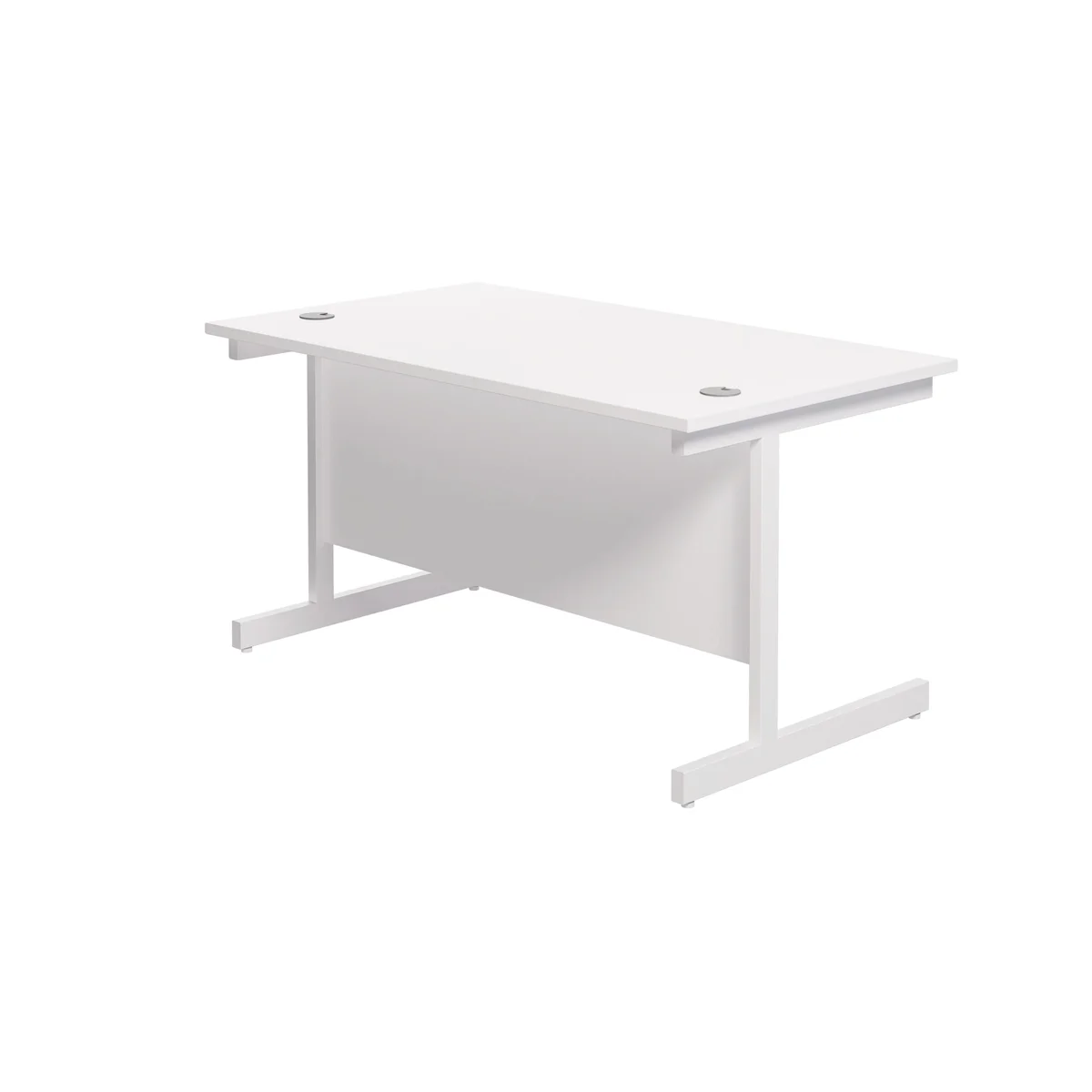 Jemini Single Rectangular Desk 1200x800x730mm White/White KF801099 - Image 3