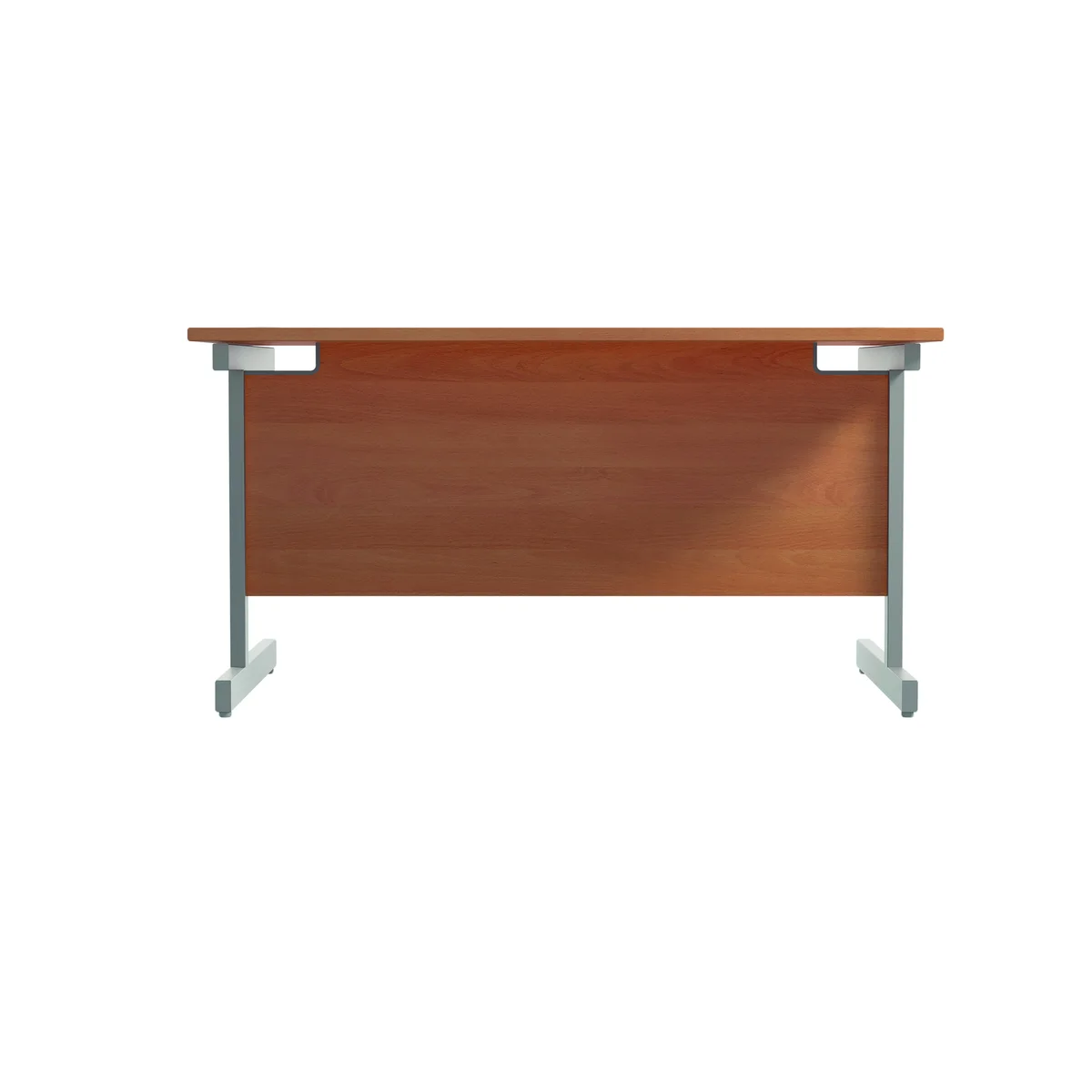 Jemini Single Rectangular Desk 1400x800x730mm Beech/Silver KF801126 - Image 4