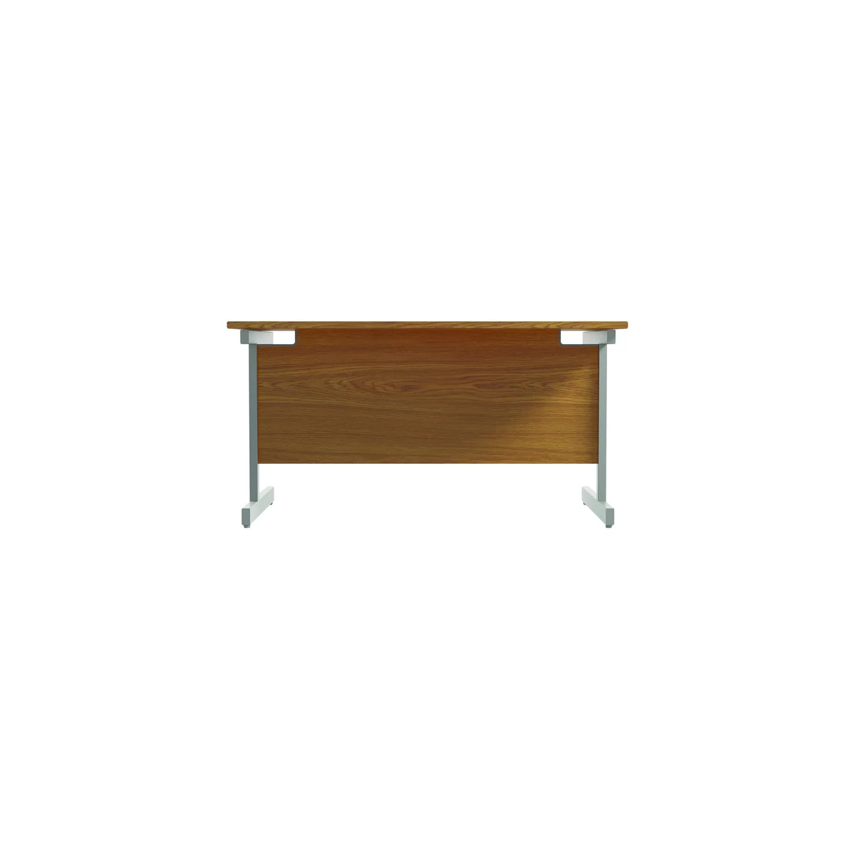 Jemini Single Rectangular Desk 1400x800x730mm Nova Oak/Silver KF801145 - Image 4