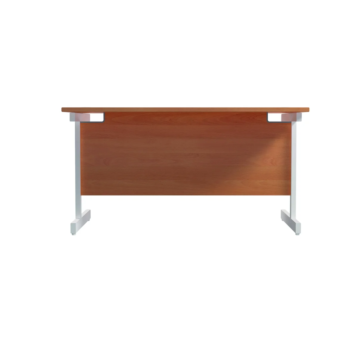 Jemini Single Rectangular Desk 1400x800x730mm Beech/White KF801189 - Image 4