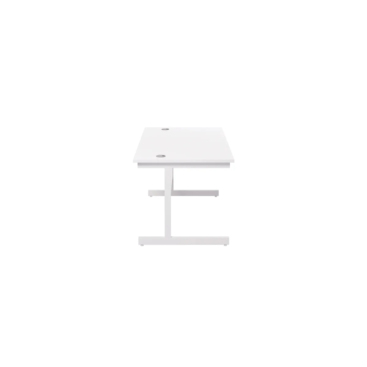 Jemini Single Rectangular Desk 1400x800x730mm White/White KF801216 - Image 2