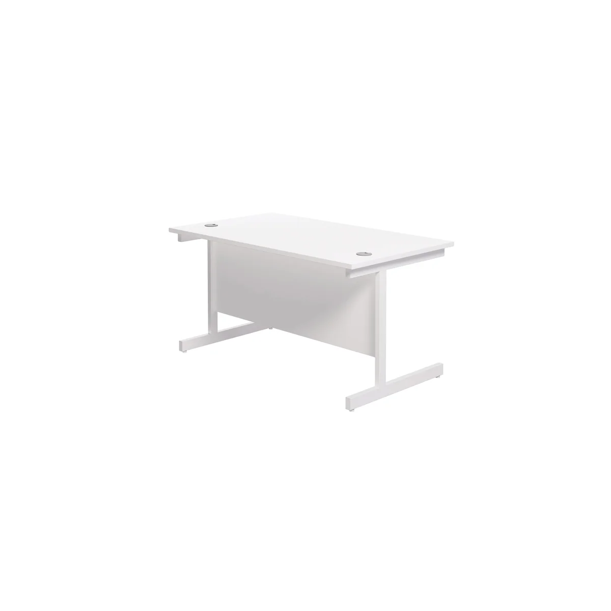 Jemini Single Rectangular Desk 1400x800x730mm White/White KF801216 - Image 3