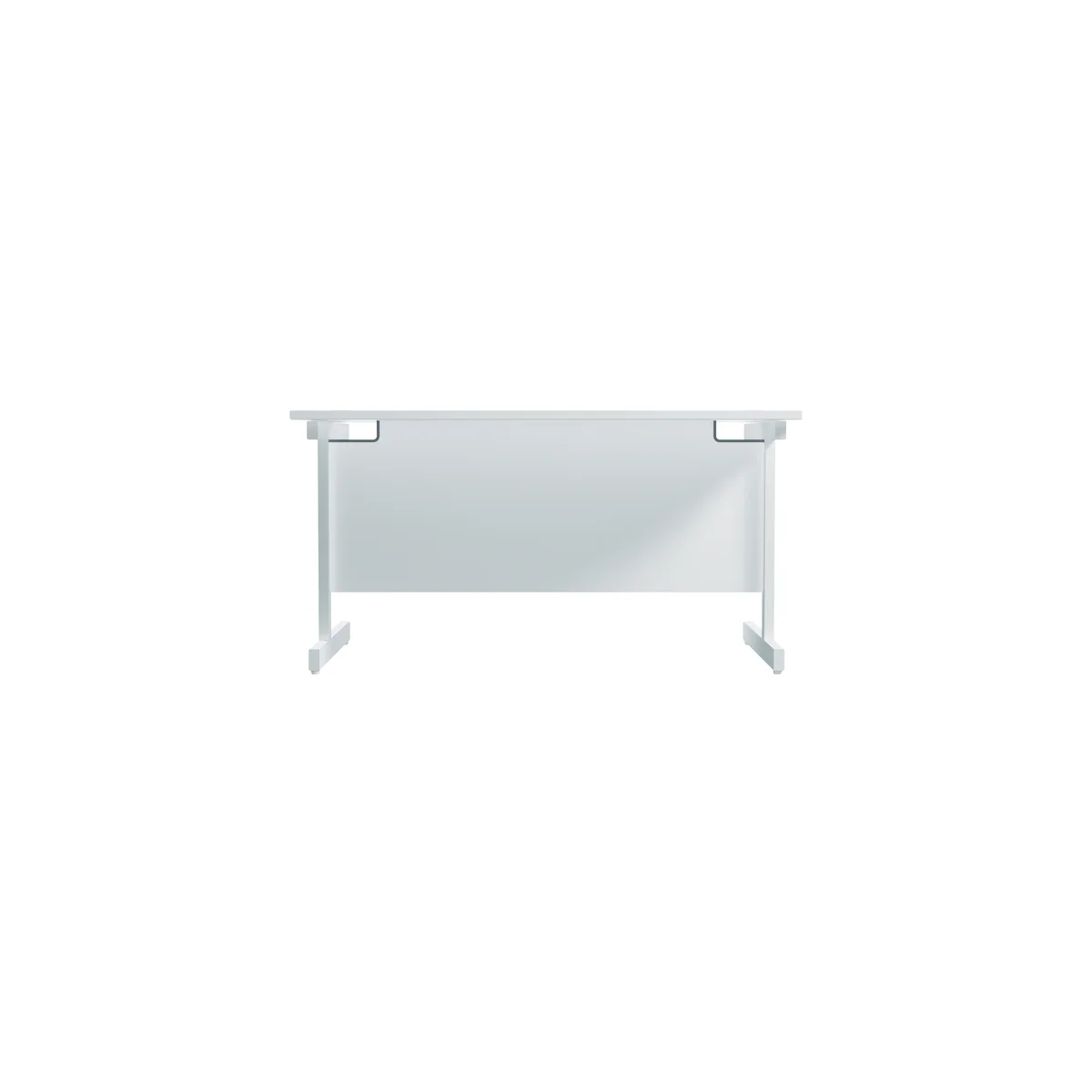 Jemini Single Rectangular Desk 1400x800x730mm White/White KF801216 - Image 4