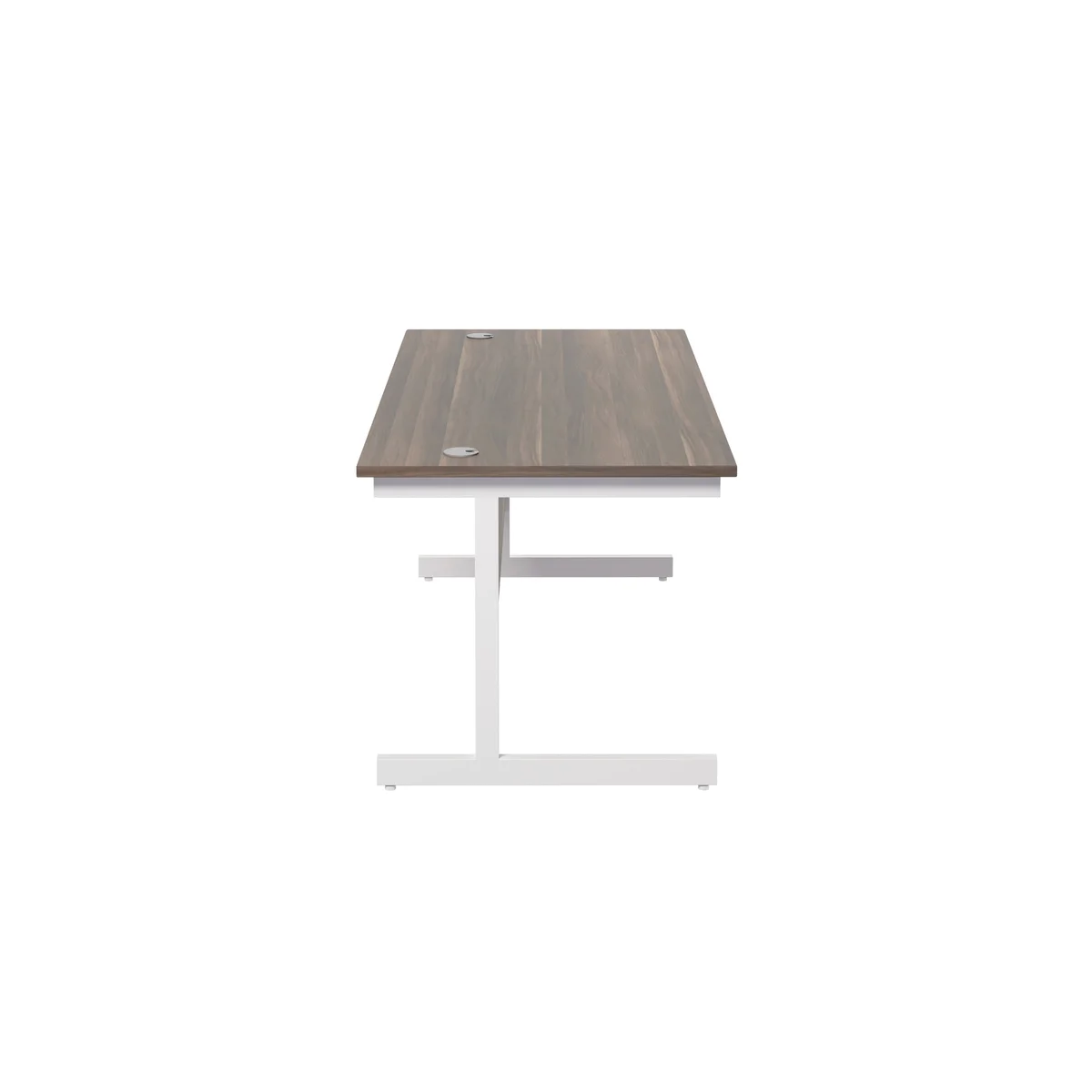 Jemini Single Rectangular Desk 1600x800x730mm Grey Oak/White KF801312 - Image 2