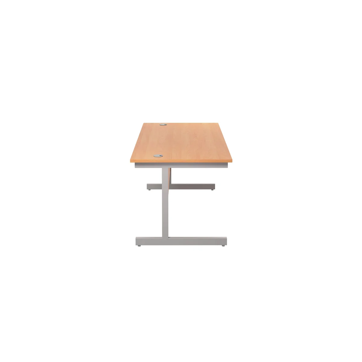 Jemini Single Rectangular Desk 1800x800x730mm Beech/Silver KF801369 - Image 2