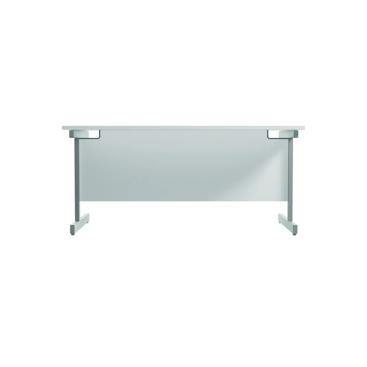 Jemini Single Rectangular Desk 1800x800x730mm White/Silver KF801397 - Image 4