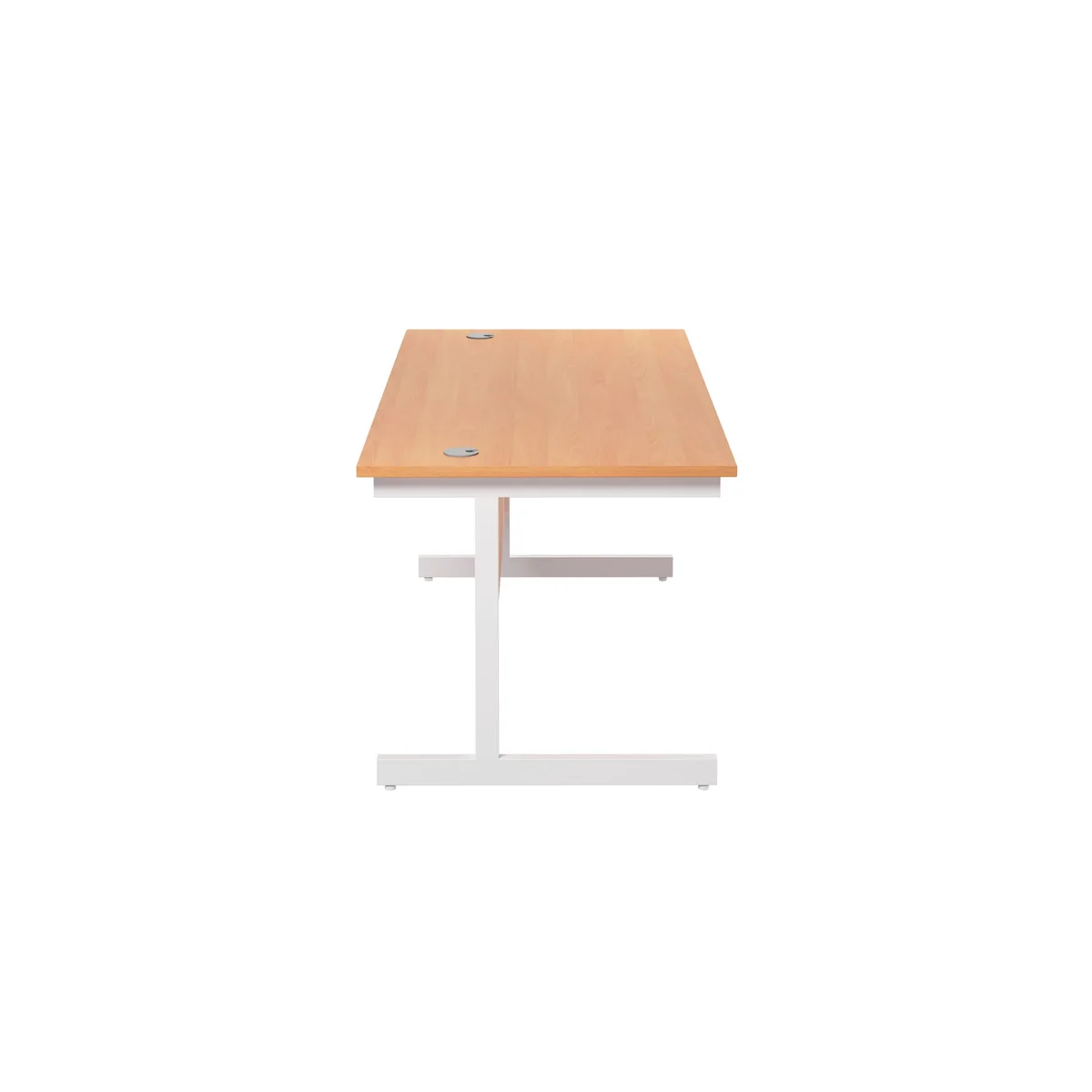 Jemini Single Rectangular Desk 1800x800x730mm Beech/White KF801424 - Image 2