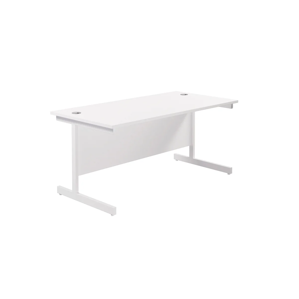 Jemini Single Rectangular Desk 1800x800x730mm White/White KF801459 - Image 1