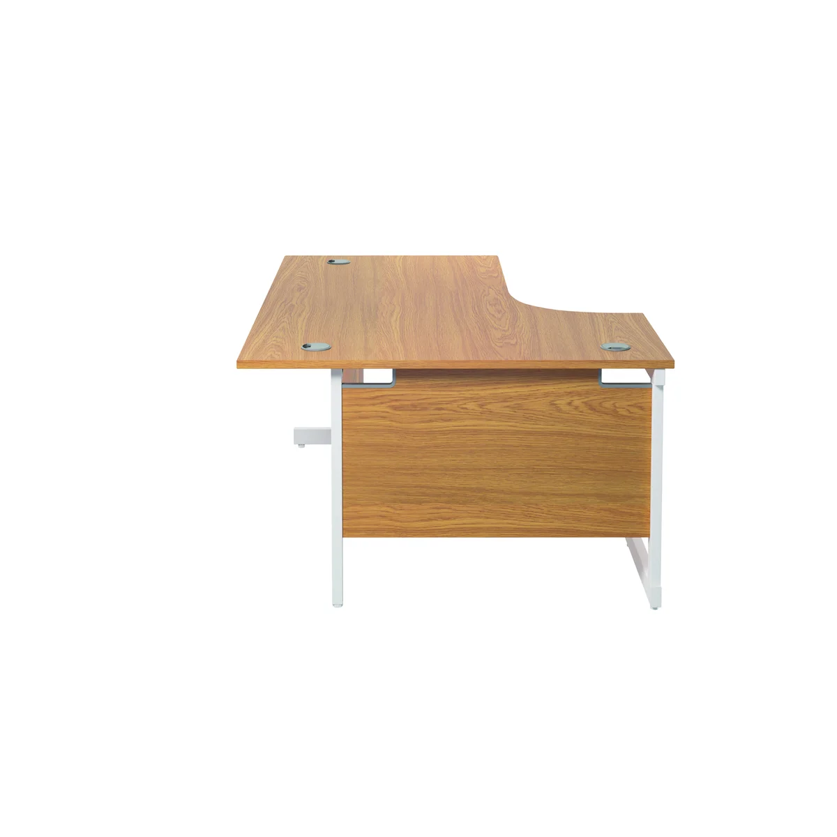 Jemini Radial Left Hand Cantilever Desk 1600x1200x730mm Nova Oak/White KF801868 - Image 4