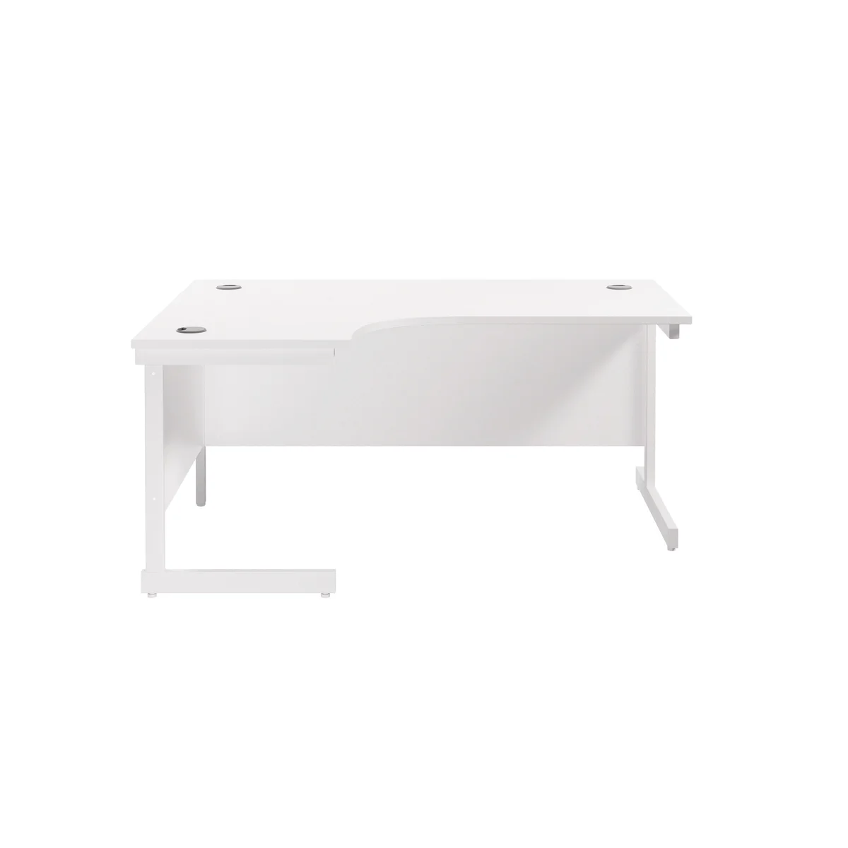 Jemini Radial Left Hand Cantilever Desk 1600x1200x730mm Nova Oak/White KF801874 - Image 2