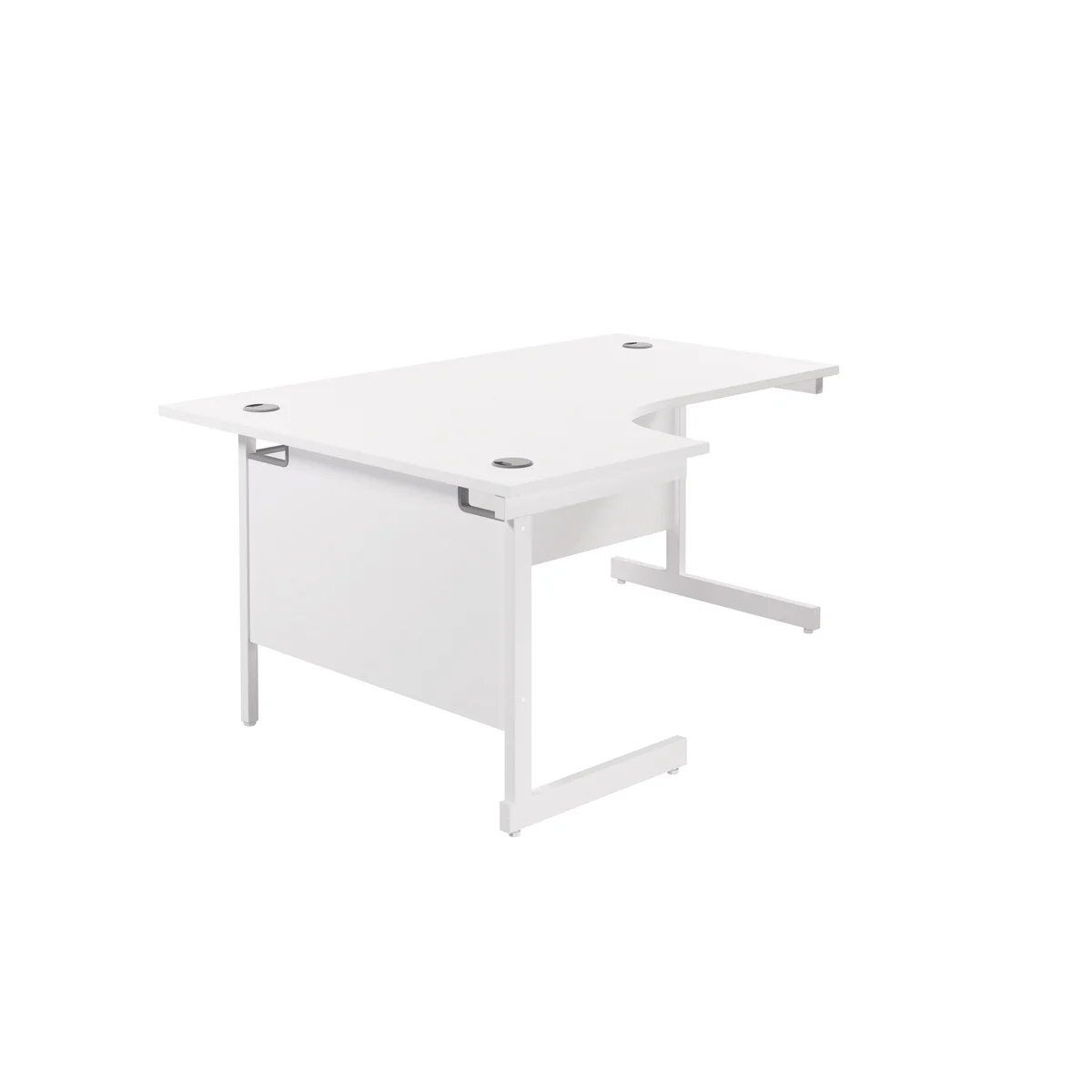 Jemini Radial Left Hand Cantilever Desk 1600x1200x730mm Nova Oak/White KF801874 - Image 3