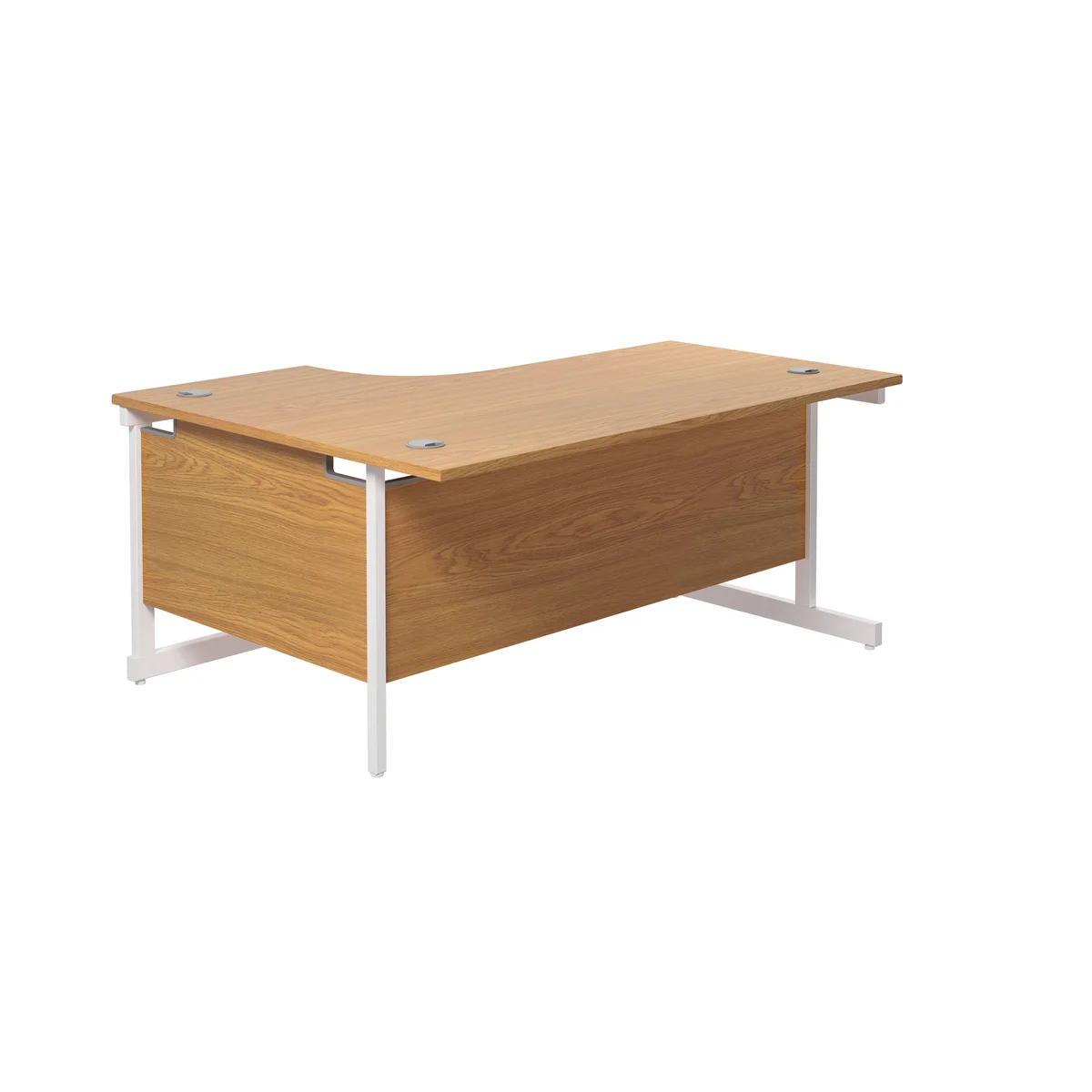 Jemini Radial Right Hand Cantilever Desk 1600x1200x730mm Nova Oak KF801923 - Image 2