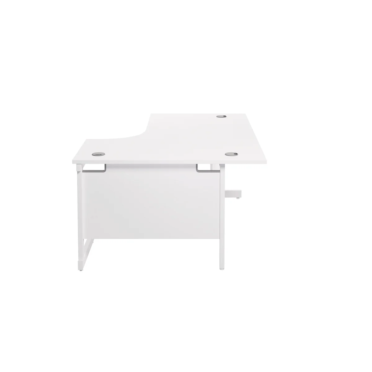 Jemini Radial Right Hand Cantilever Desk 1600x1200x730mm White/White KF801936 - Image 3