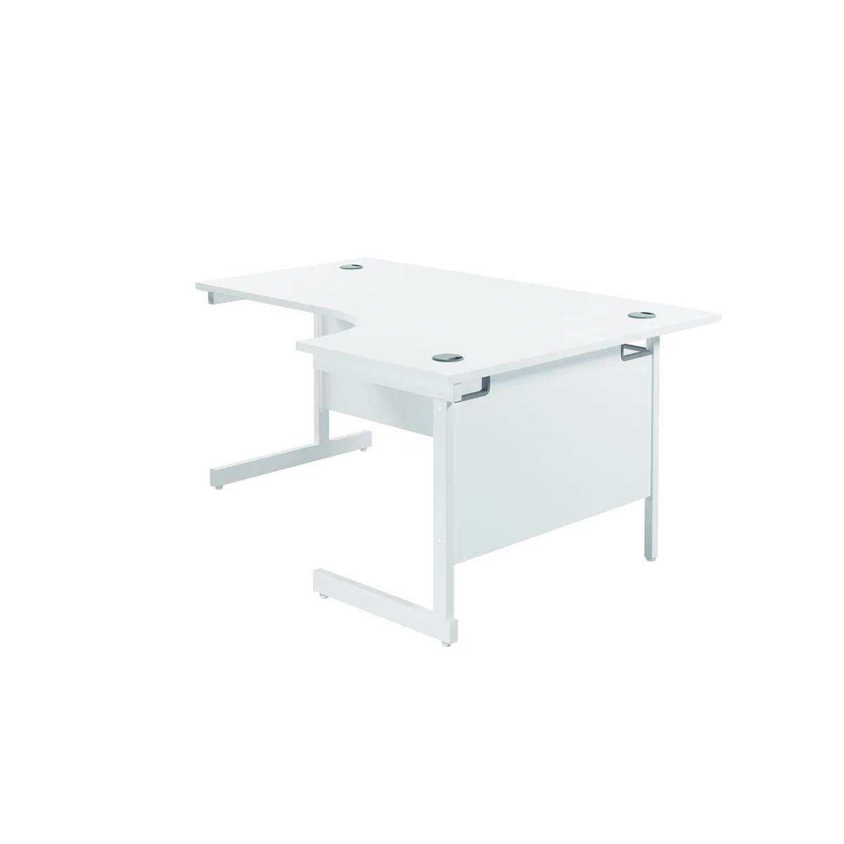 Jemini Radial Right Hand Cantilever Desk 1600x1200x730mm White/White KF801936 - Image 4