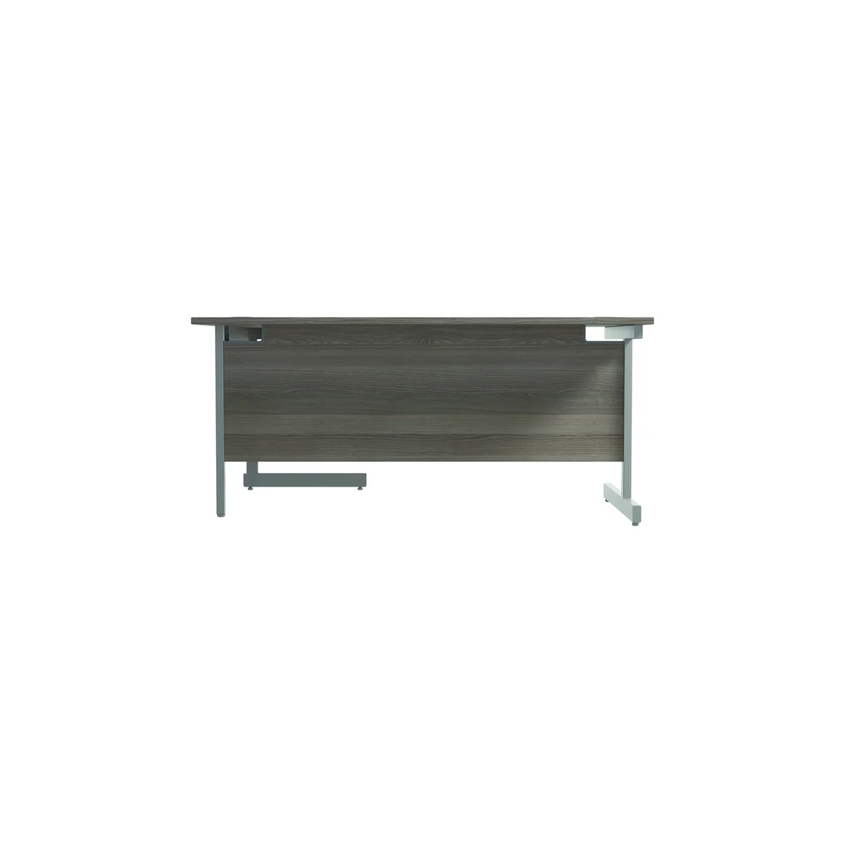 Jemini Radial Right Hand Cantilever Desk 1800x1200x730mm Grey Oak/Silver KF802039 - Image 4