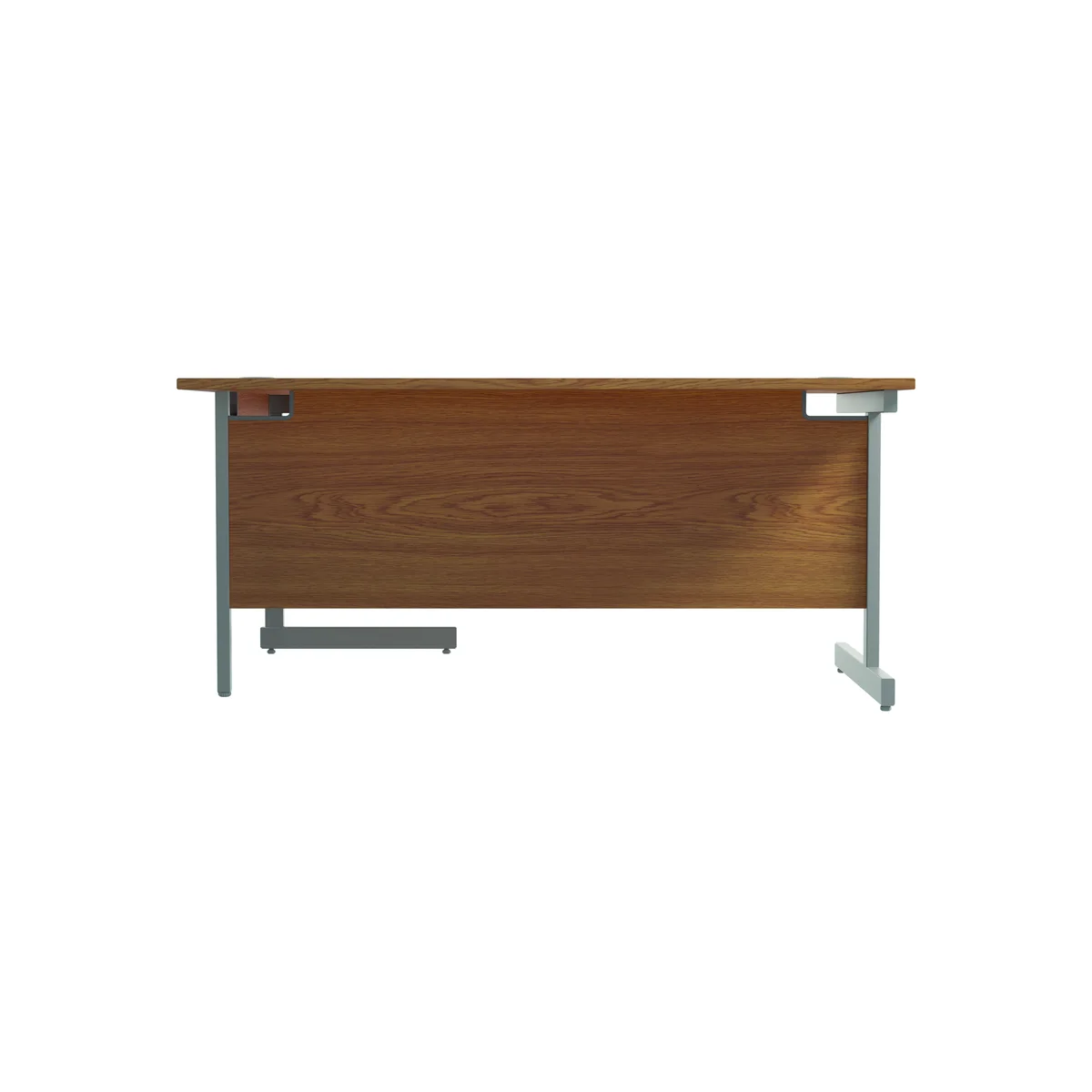 Jemini Radial Right Hand Cantilever Desk 1800x1200x730mm Nova Oak/Silver KF802045 - Image 4
