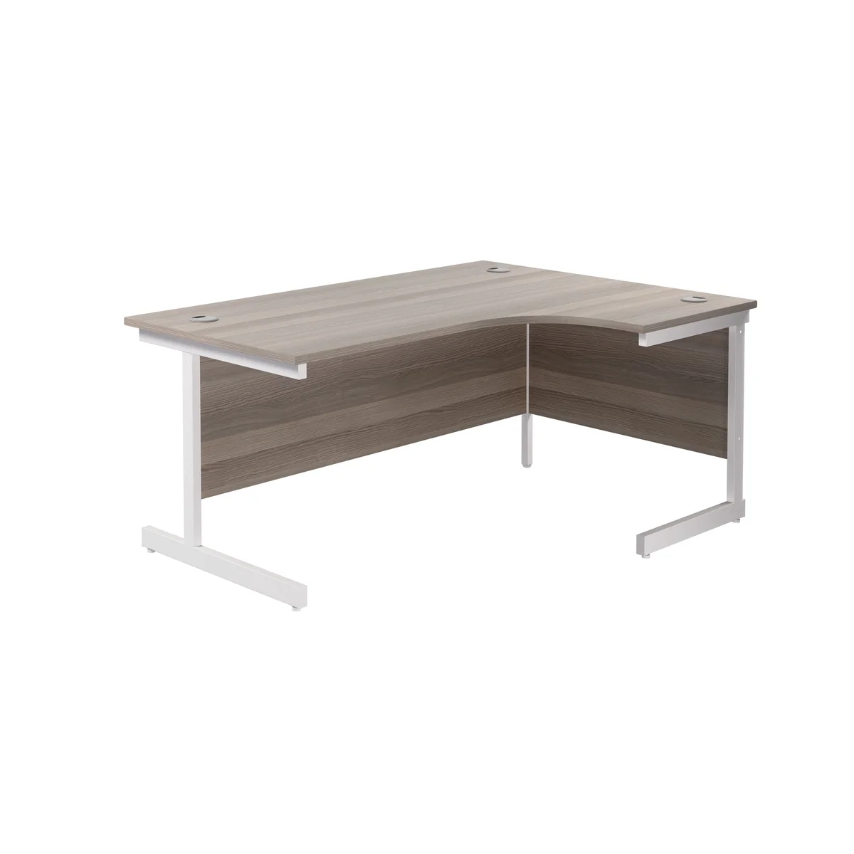 Jemini Radial Right Hand Cantilever Desk 1800x1200x730mm Grey Oak KF802157 - Image 1