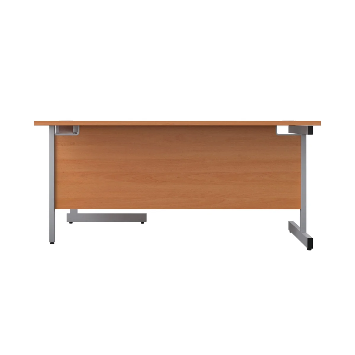 First Radial Right Hand Desk 1600x1200x730mm Beech/Silver KF803041 - Image 3