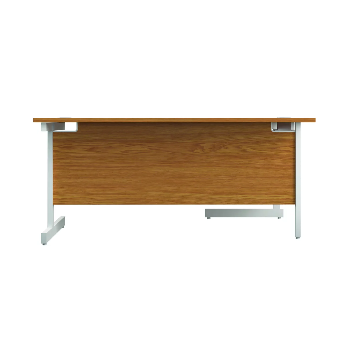 First Radial Left Hand Desk 1600x1200x730mm Nova Oak/White KF803089 - Image 4