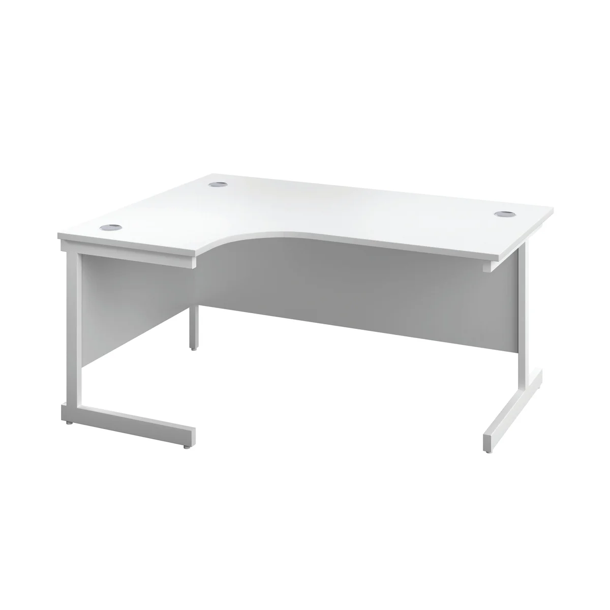 First Radial Left Hand Desk 1600x1200x730mm White/White KF803096 - Image 1