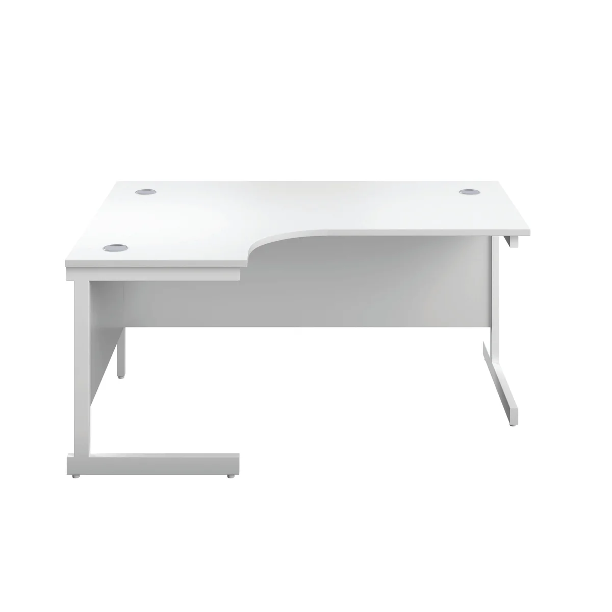 First Radial Left Hand Desk 1600x1200x730mm White/White KF803096 - Image 2