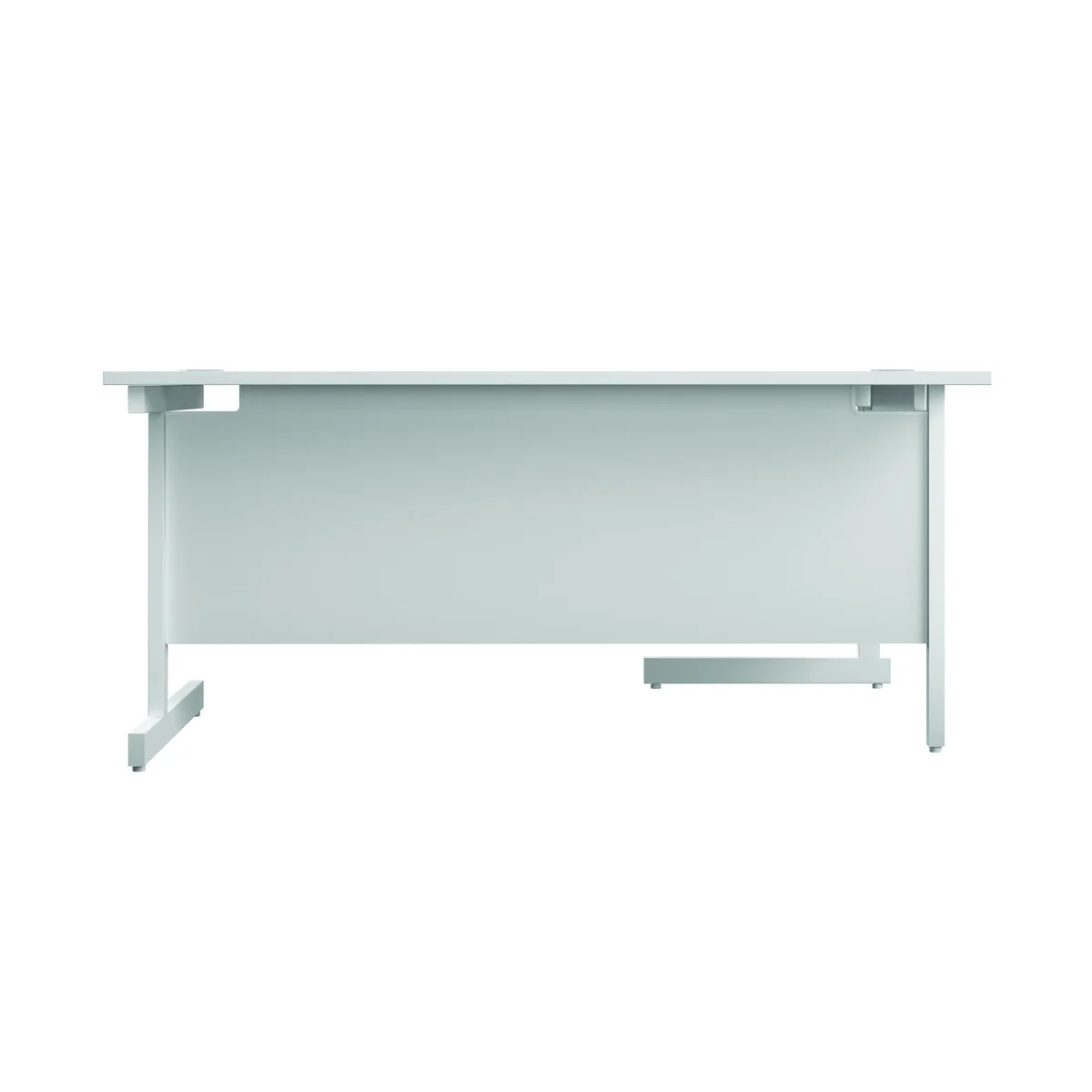 First Radial Left Hand Desk 1600x1200x730mm White/White KF803096 - Image 4