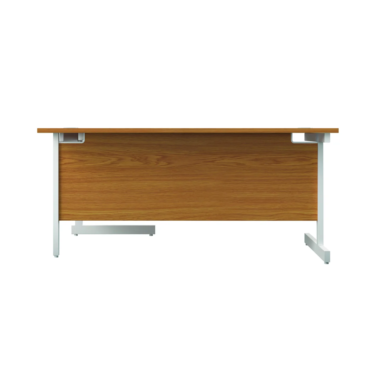 First Radial Right Hand Desk 1600x1200x730mm Nova Oak/White KF803119 - Image 4
