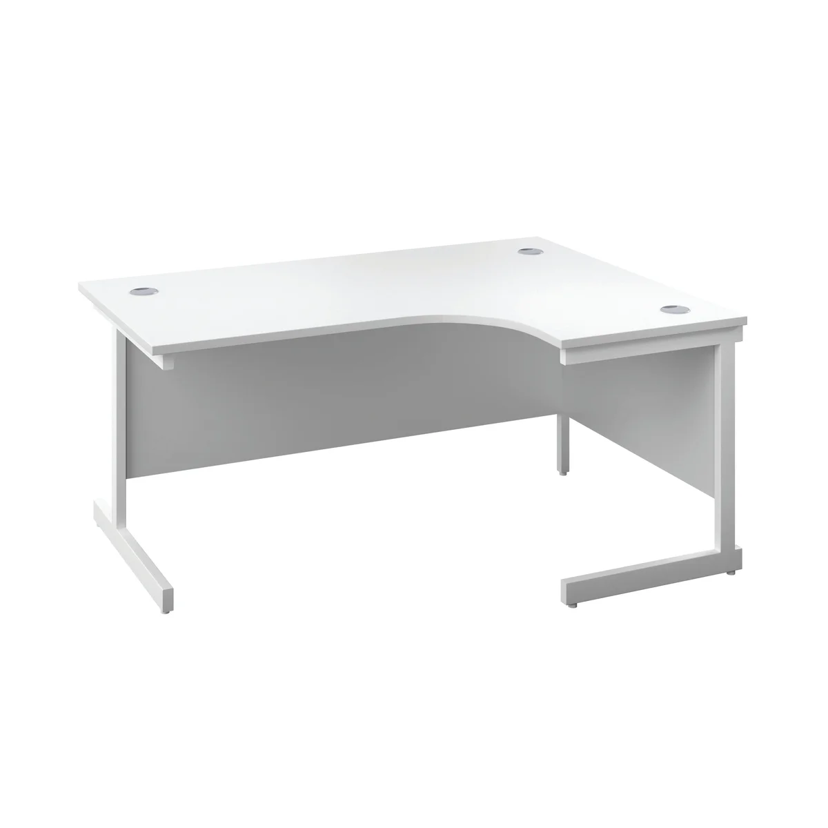 First Radial Right Hand Desk 1600x1200x730mm White/White KF803126 - Image 1