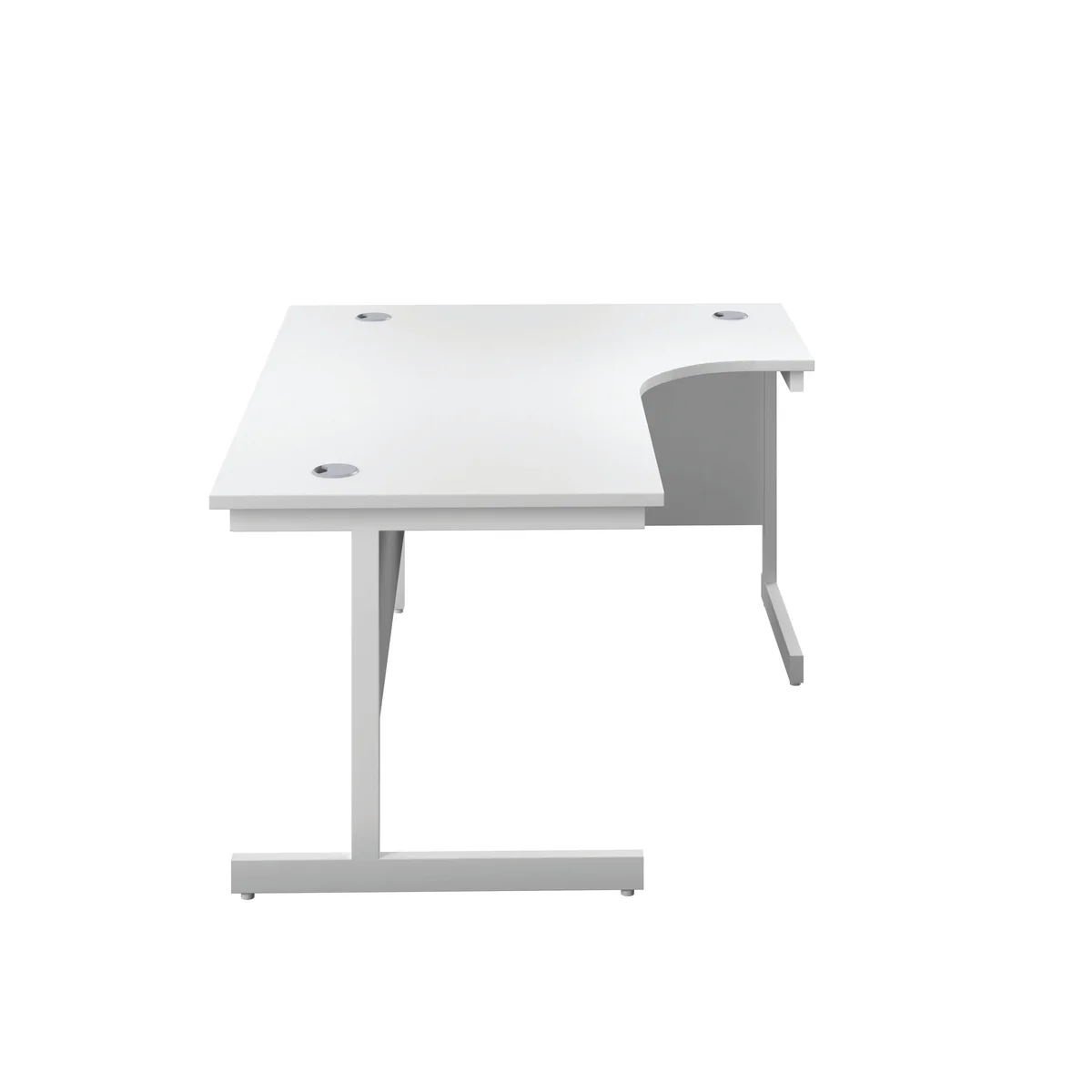 First Radial Right Hand Desk 1600x1200x730mm White/White KF803126 - Image 2