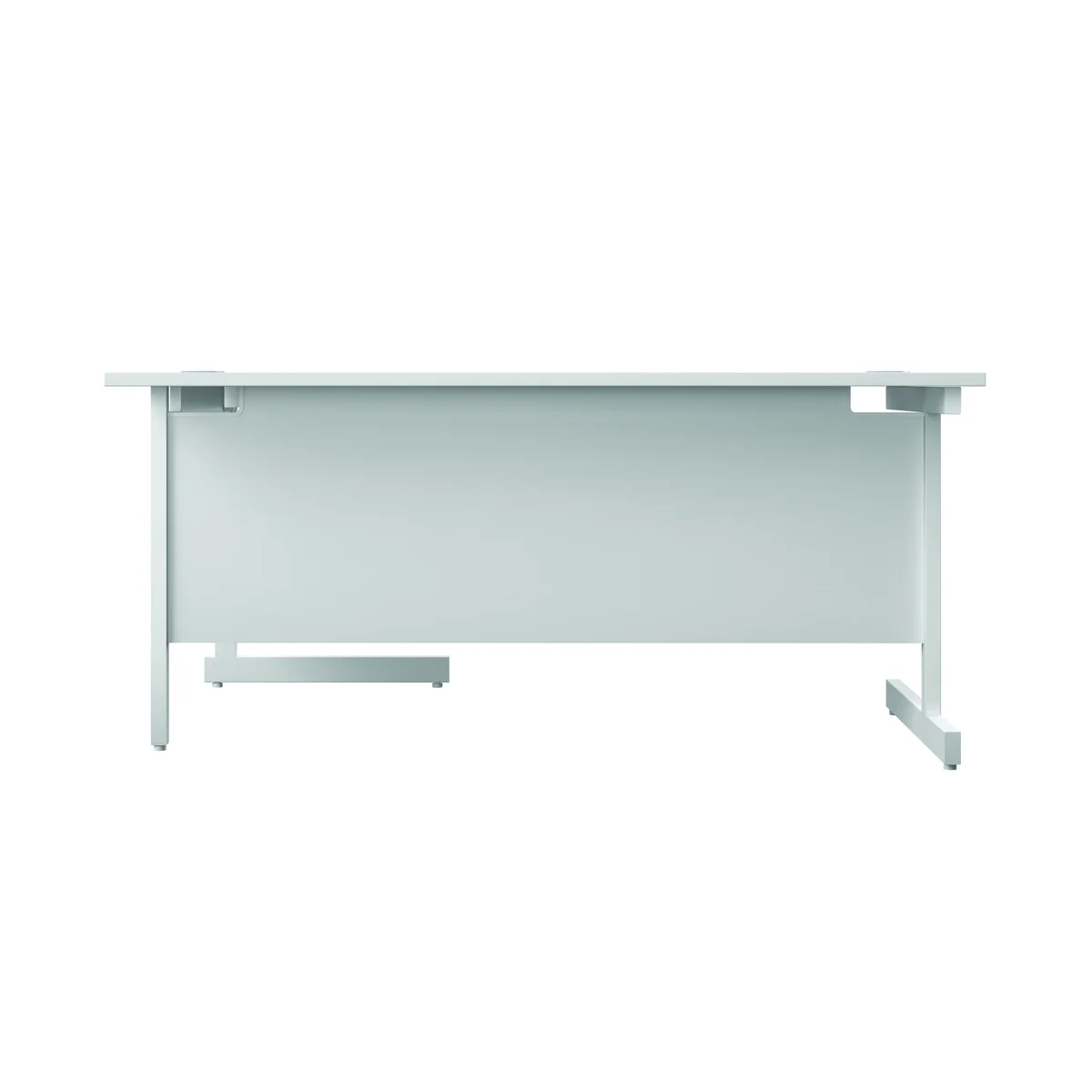 First Radial Right Hand Desk 1600x1200x730mm White/White KF803126 - Image 4