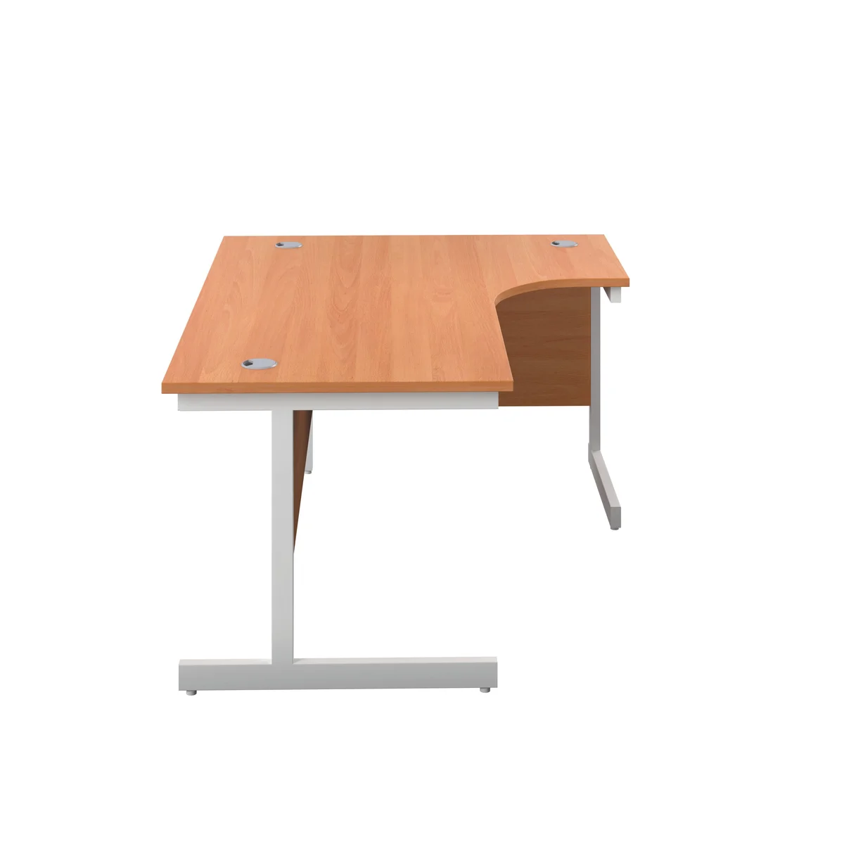 First Radial Right Hand Desk 1800x1200x730mm Beech/White KF803225 - Image 2