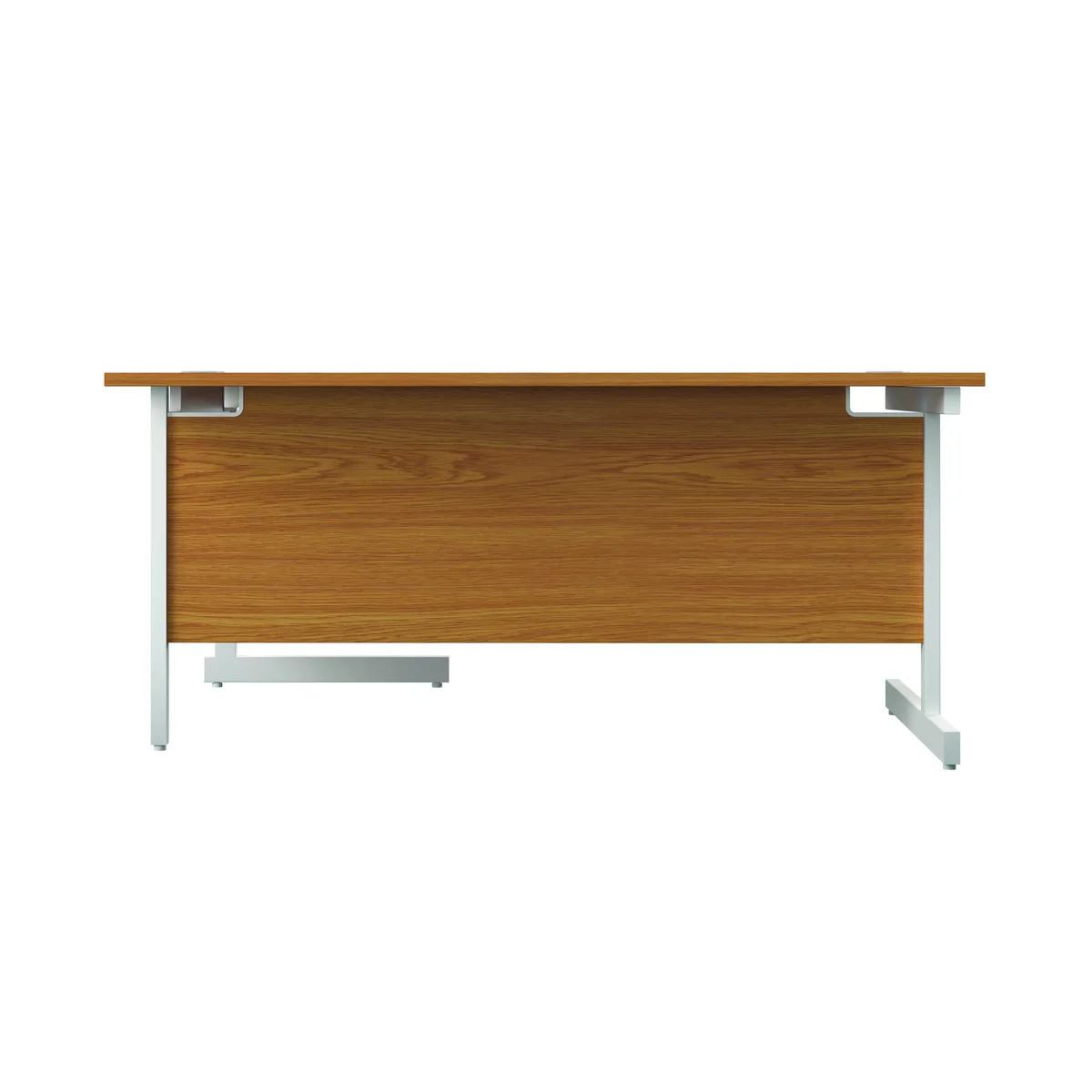 First Radial Right Hand Desk 1800x1200x730mm Nova Oak/White KF803232 - Image 4