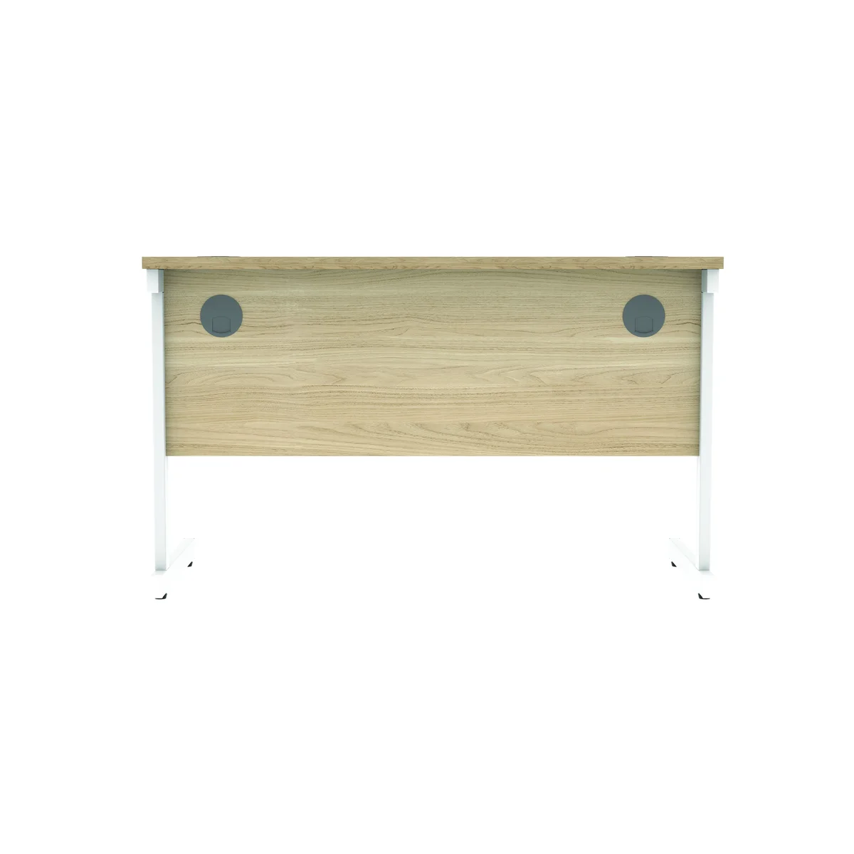 Astin Rectangular Single Upright Cantilever Desk 1200x600x730mm Canadian Oak/Arctic White KF803307 - Image 4
