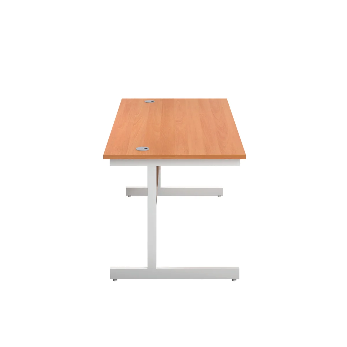 First Rectangular Cantilever Desk 1200x800x730mm Beech/White KF803348 - Image 2