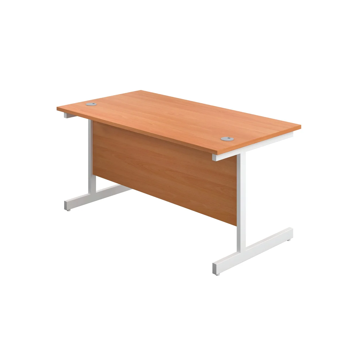 First Rectangular Cantilever Desk 1200x800x730mm Beech/White KF803348 - Image 3