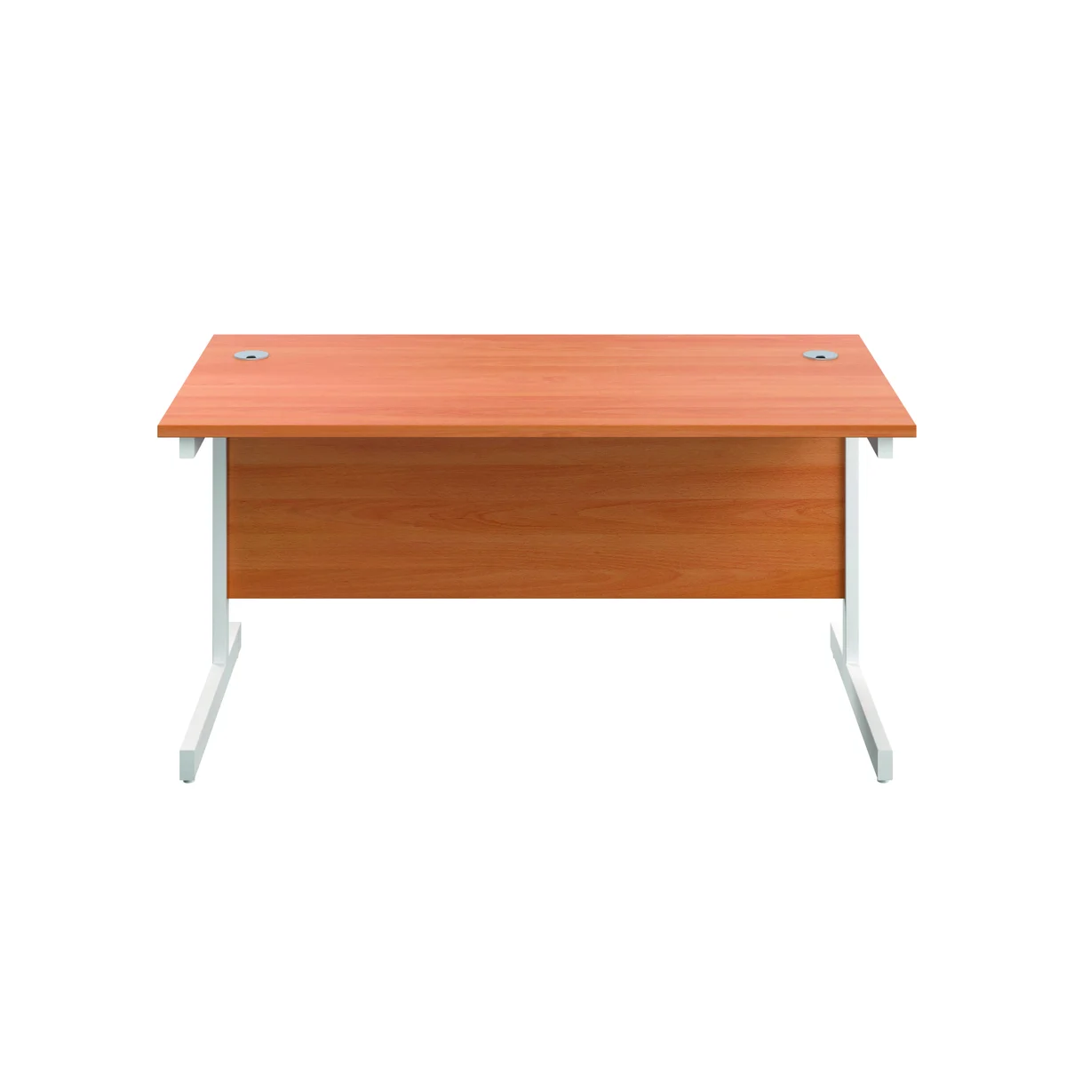First Rectangular Cantilever Desk 1200x800x730mm Beech/White KF803348 - Image 4