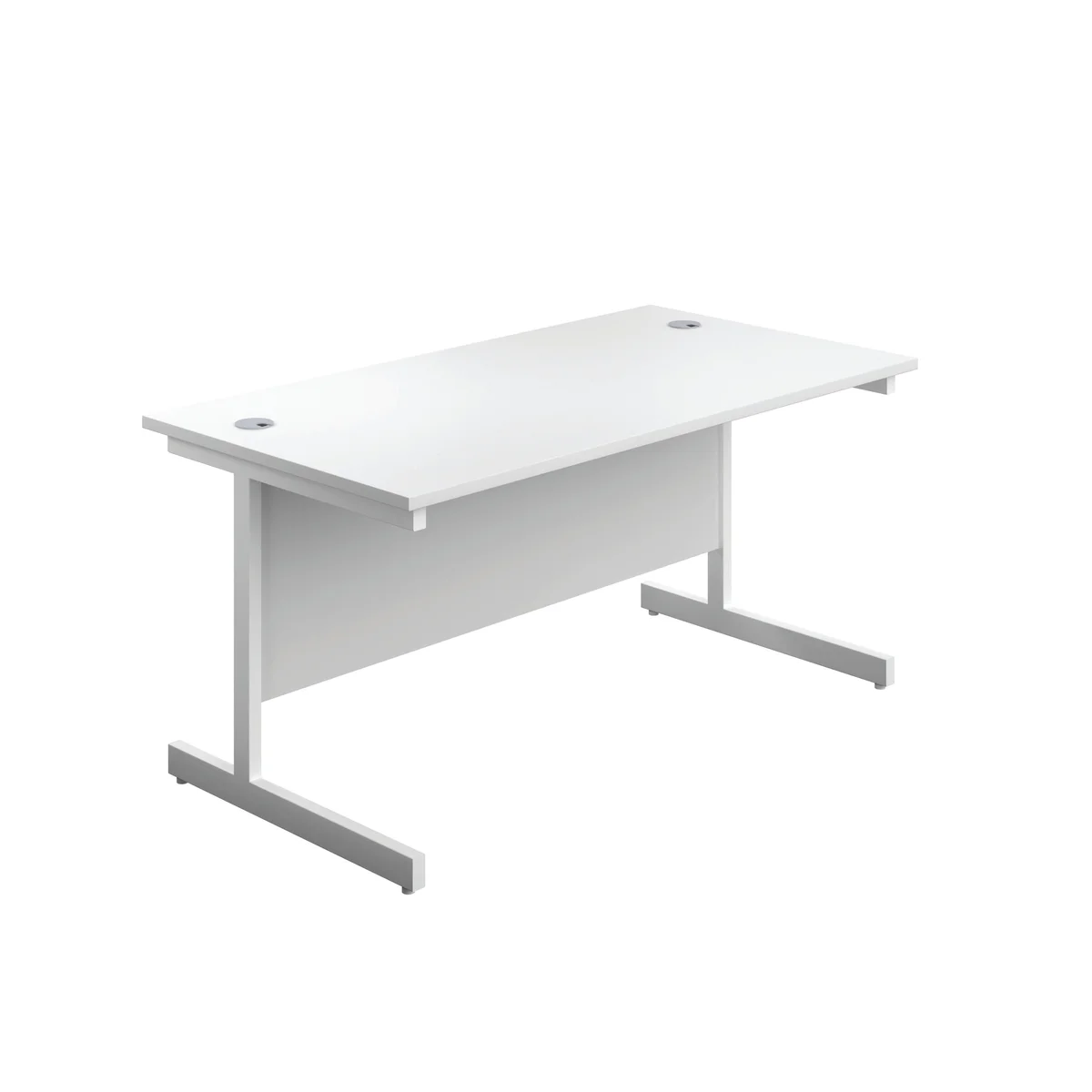 First Rectangular Cantilever Desk 1200x800x730mm White/White KF803362 - Image 1