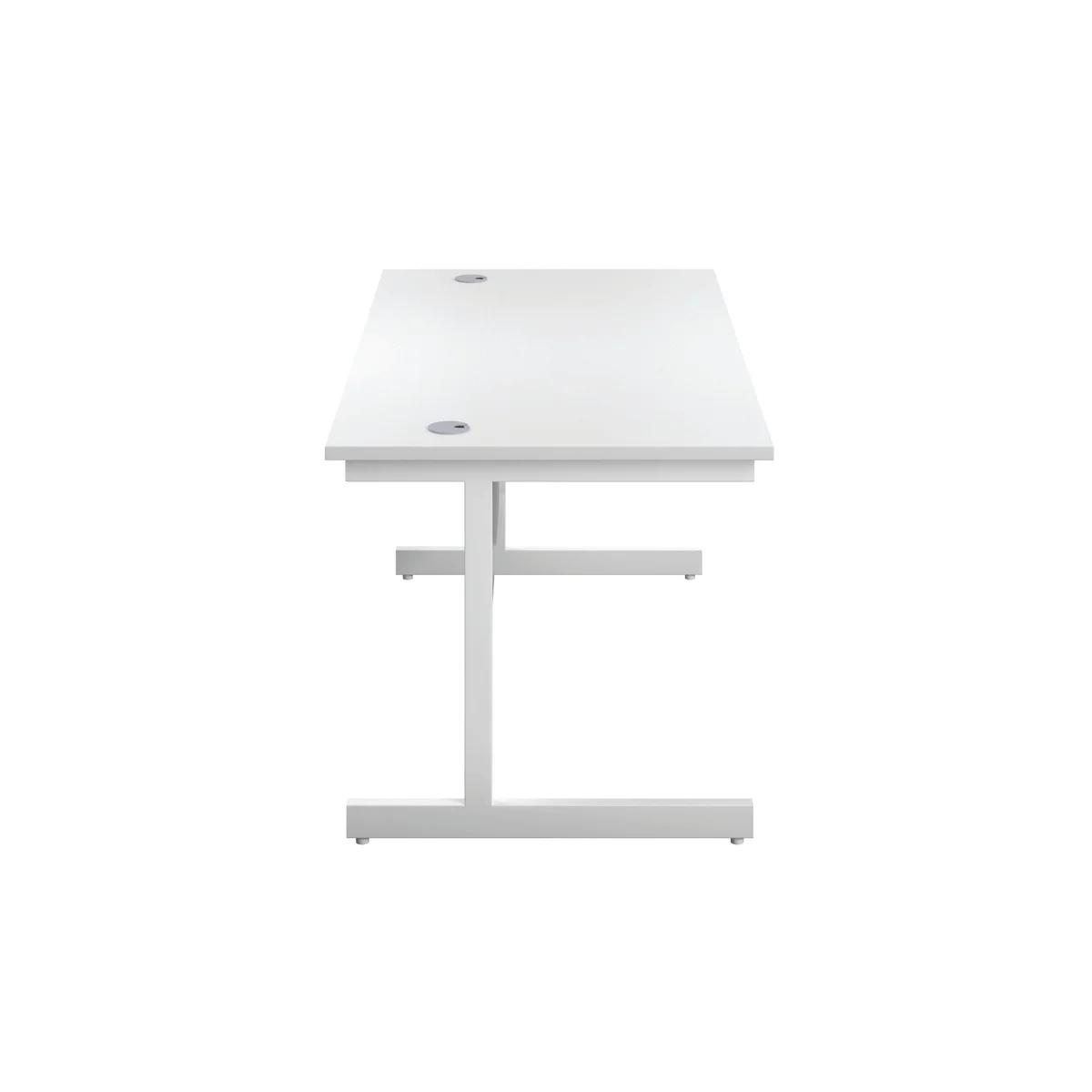 First Rectangular Cantilever Desk 1200x800x730mm White/White KF803362 - Image 2