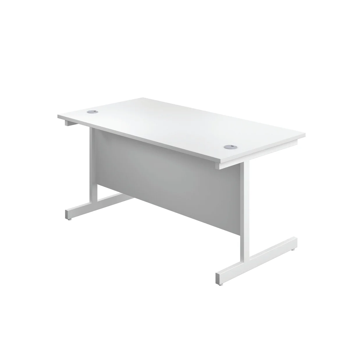 First Rectangular Cantilever Desk 1200x800x730mm White/White KF803362 - Image 3