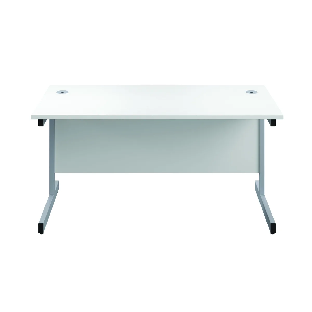 First Rectangular Cantilever Desk 1800x800x730mm White/Silver KF803515 - Image 4