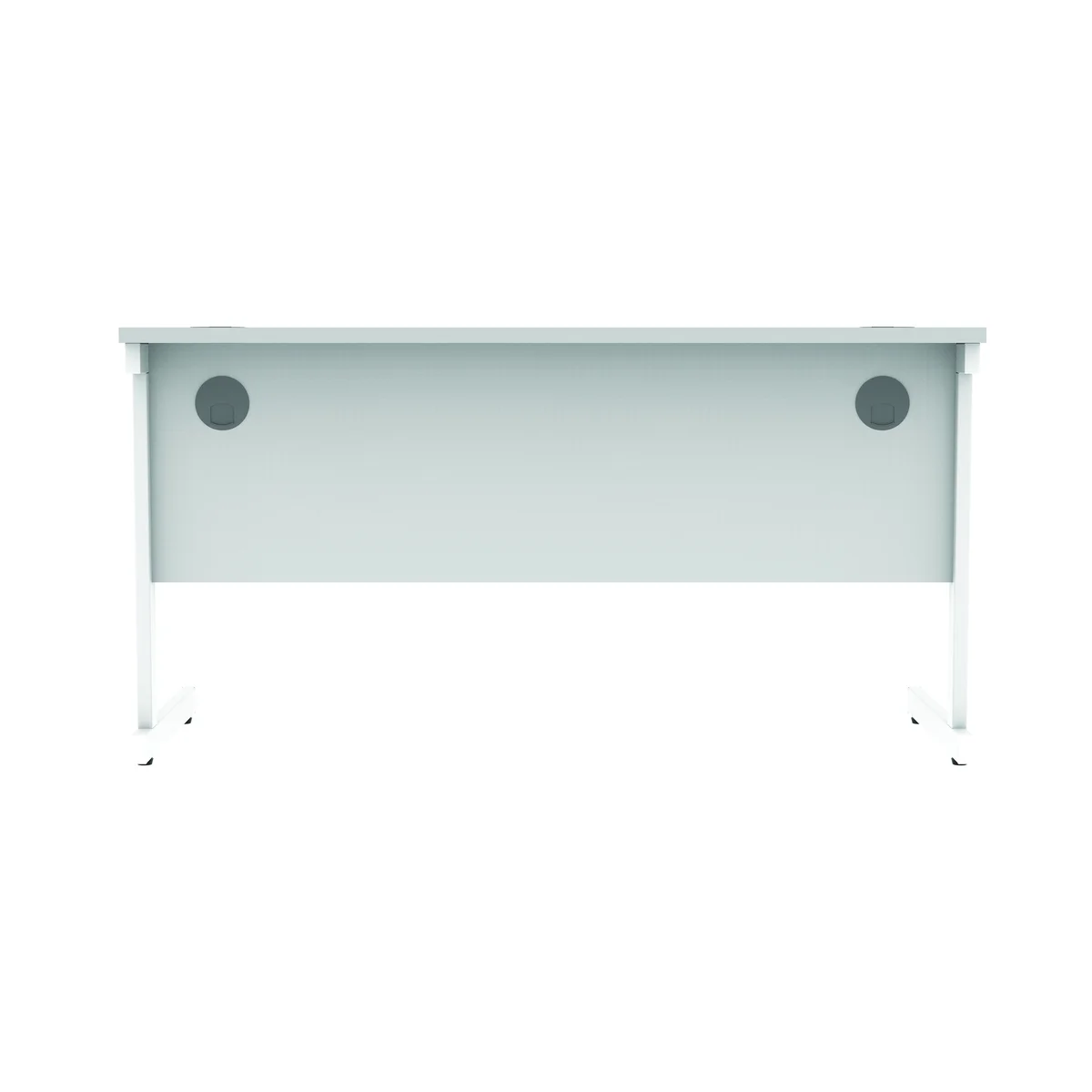 Astin Rectangular Single Upright Cantilever Desk 1400x600x730mm Arctic White/Arctic White KF803587 - Image 4